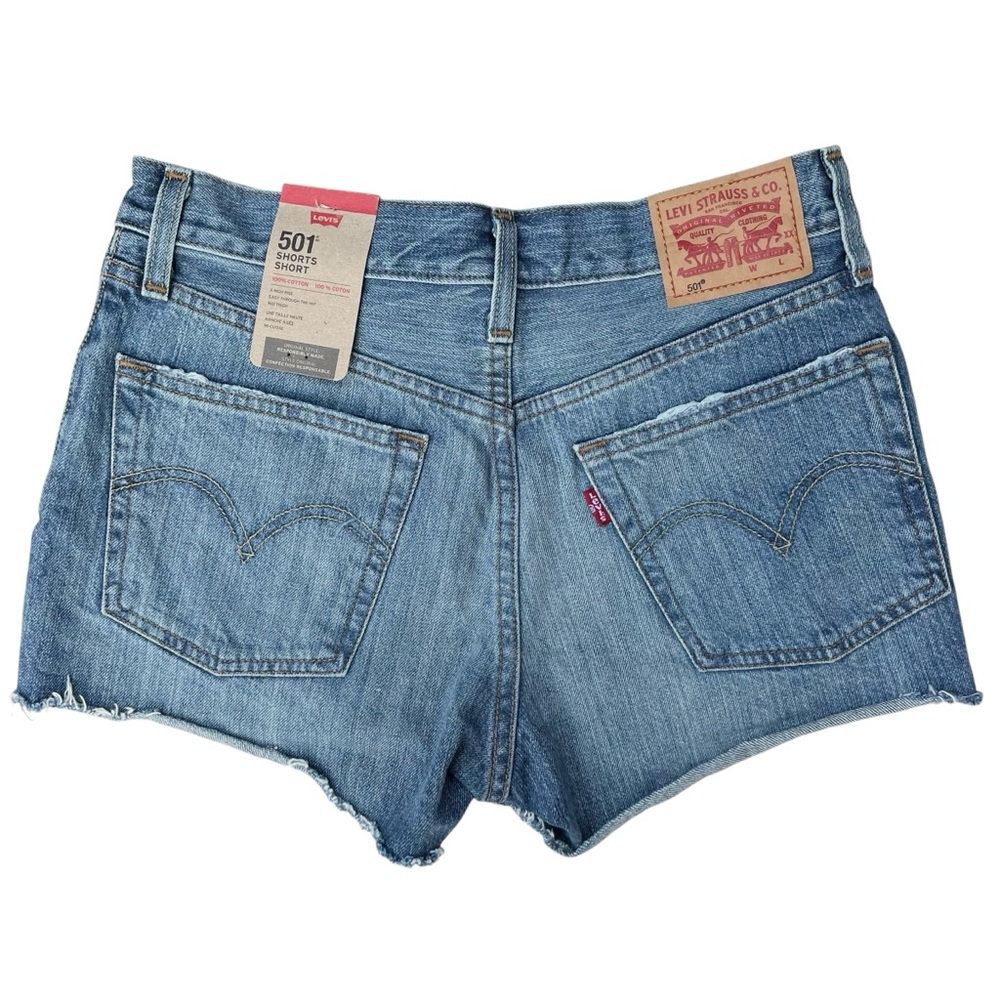 Levi’s 501 NWT Denim Jean Short High Rise 27 - Picture 3 of 13